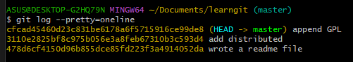 git log